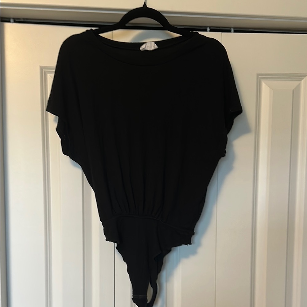 LNA Black Dolman Sleeve Bodysuit